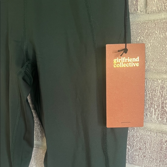 Girlfriend Collective Dark Green High-Waisted Leggings - Picture 3 of 5
